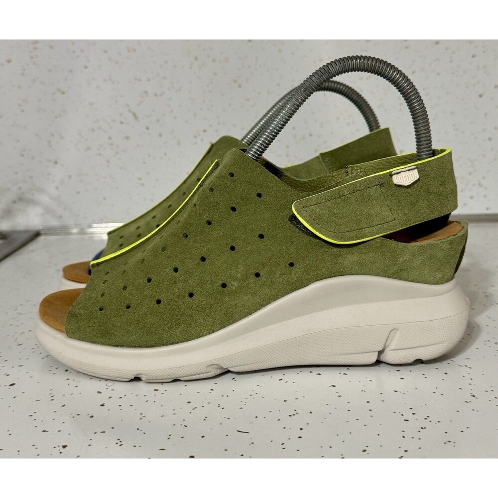 ⁠OnFoot Women Green Platform Sandals Open Toe Made in Spain Size EU 41 US 10